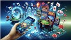 Mobile phone with casino games appearing