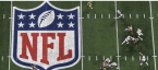 NFL logo and players on the field