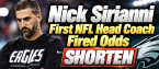 Philadelphia Eagles Nick Sirianni First NFL Head Coach Fired Payout Odds Shorten From +1600 to +700