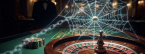 Roulette wheel with a spider web