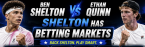 ATP Halle 2026 Betting Markets: Ben Shelton v Ethan Quinn Payout Odds