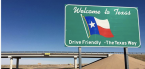 Texas welcome sign