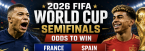 2026 FIFA World Cup Semifinals Odds to Win: France Favored